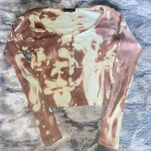 bleached brandy button up long sleeve
